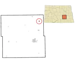 Location of Courtenay, North Dakota