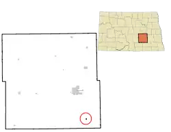 Location of Montpelier, North Dakota