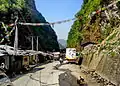 The Araniko Highway in Kodari just before the Sino-Nepal Friendship Bridge.