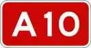 A10 motorway shield}}