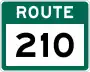 Route 210 marker