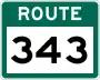 Route 343 marker