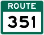 Route 351 marker