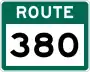 Route 380 marker