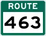 Route 463 marker