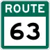 Route 63 marker