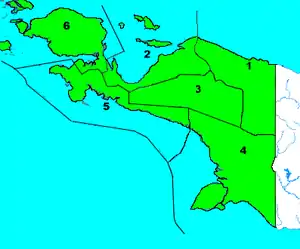 Departments 
of Papua