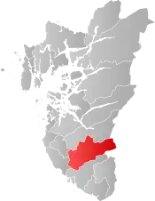 Bjerkreim within Rogaland