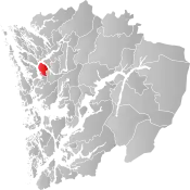 Åsane within Hordaland