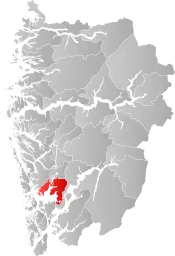 Bjørnafjorden within Vestland