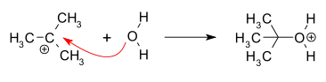 Recombination of carbocation with a nucleophile