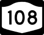 New York State Route 108 marker