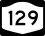 New York State Route 129 marker