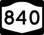 New York State Route 840 marker