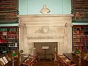 A bust of Lord Russell of Killowen, executed by Thomas Brock in 1901. The bust was given to the Association in 1903, and now sits above a granite fireplace in the Association's library.