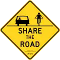 Share the road sign, New York City.