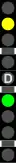 Two-shot grade time signal, switch set to straight, next signal is a home signal set to diverge and red only due to grade timing: 76, 82 