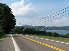 NY 174 with Otisco Lake in view