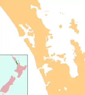 Location of Lower Nihotapu Reservoir