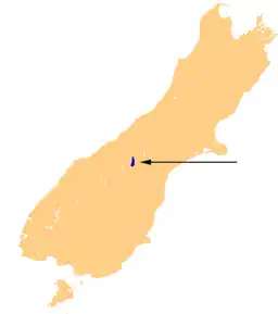 Location of Lake Pukaki