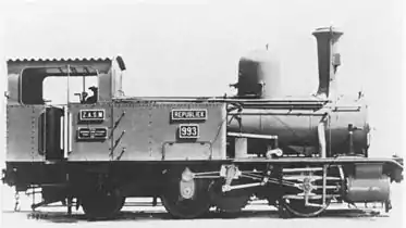 No. 993 Republiek with its small coal bunker and side-tanks, c. 1895