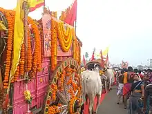 Colourful oxcarts