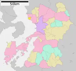 Location of Nagasu in Kumamoto Prefecture