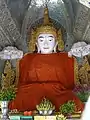 Buddha statue, inside of Nagayon Pagoda.