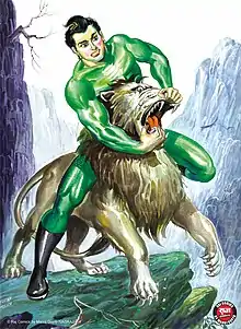 Illustration of Nagraj based on a design by Manoj Gupta and illustrated by Pratap Mullick.