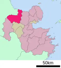 Location of Nakatsu in Ōita Prefecture