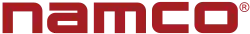 The word "namco" in red letters