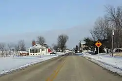 Looking east in downtown Namur