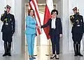 Marshal (Speaker) of Sejm Elżbieta Witek with House Speaker Nancy Pelosi, June 2022