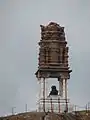 Nandi (bull) mantapa viewed from the Someshwara temple complex, Magadi