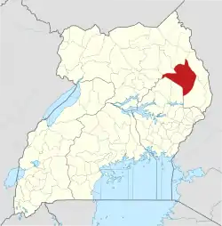 District location in Uganda