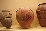 Naqada II boats  on pottery vases