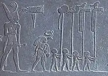 Narmer Palette detail, from late 3rd millennium Ancient Egypt