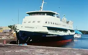 Narrabeen during fitting out in 1984.