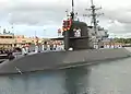 JS Narushio at Pearl Harbor on 22 June 2004.