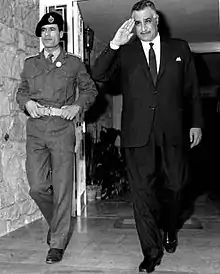 Image 32Gaddafi (left) with Egyptian President Nasser in 1969 (from Libya)