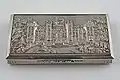 Silver Castle-top card case showing Windsor Castlec1838