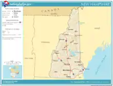 Image 22Map of New Hampshire, with roads, rivers, and major cities (from New Hampshire)