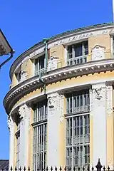 Allegorical figures on the exterior of the rotunda, National Library of Finland, with fellow sculptor Karl Magnus Mellgren [fi], 1905