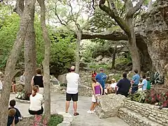 The natural bridge outside the cave entrance.