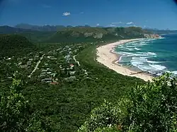 Nature's Valley with the Tsitsikamma Mountains on the horizon