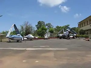 Various aircraft on display