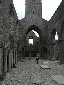 Inside of the church looking to the choir