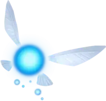 Artwork of Navi, a blue ball of light with wings