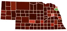 Image 20Map of counties in Nebraska by racial plurality, per the 2020 U.S. census
Legend

 

Non-Hispanic White  40–50%  50–60%  60–70%  70–80%  80–90%  90%+
Native American  60–70% 

 (from Nebraska)