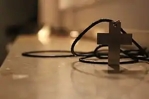 A cross necklace